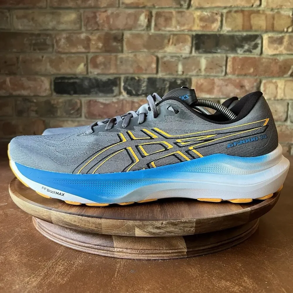 ASICS GT-2000 14 Men’s 12 Running Grey Blue Cushioned Stability Sneakers Shoes